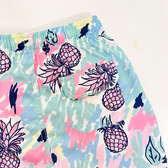 Vintage Summer Colorful Toddler Swim Shorts Sz 4 Pineapples - Picture 6 of 8